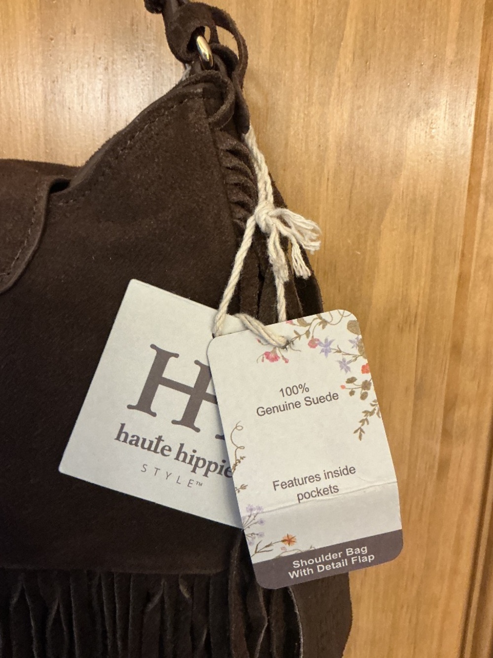 Rare Haute Hippie Suede Shoulder Bag in Dk Brown - Picture 2 of 6